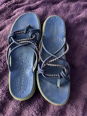 MERRELL, waterproof, flex strap, blue, 9.5